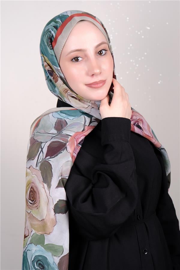 Silk Life Firuze Soft Şal 1512-6