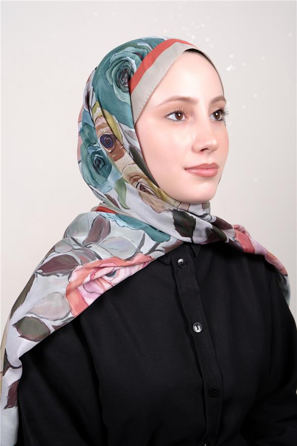 Silk Life Firuze Soft Şal 1512-6