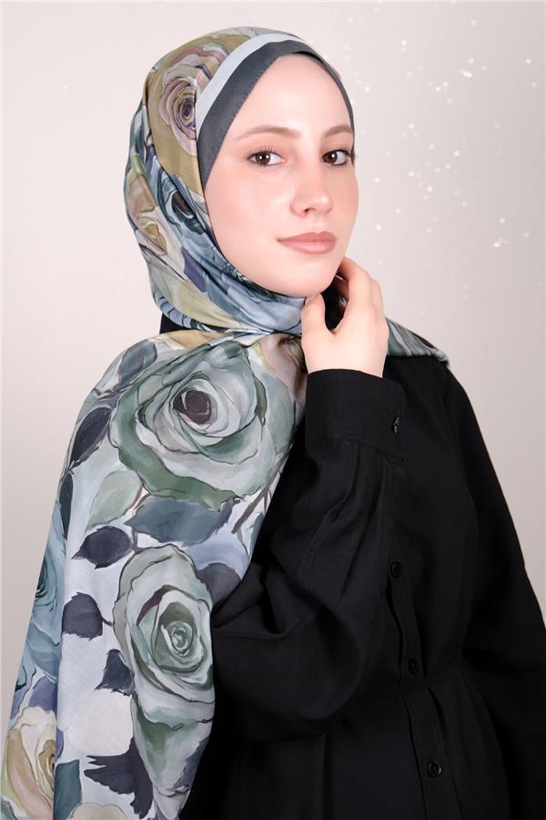 Silk Life Firuze Soft Şal 1512-7