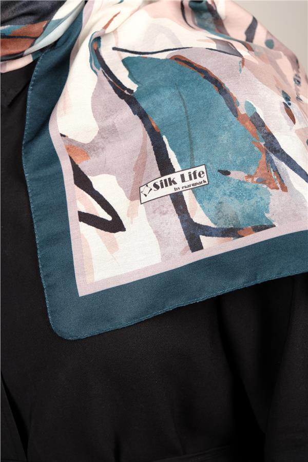 Silk Life Firuze Soft Şal 1513-3