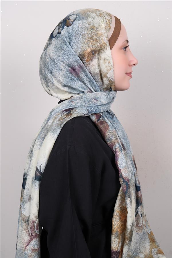 Silk Life Firuze Soft Şal 1518-2