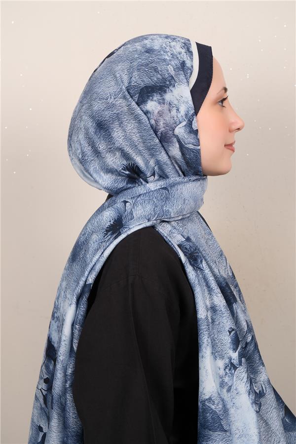 Silk Life Firuze Soft Şal 1518-5