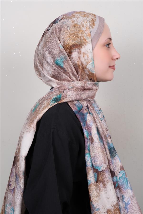 Silk Life Firuze Soft Şal 1518-8