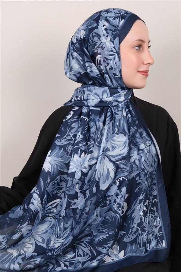 Silk Life Firuze Soft Şal 1519-5