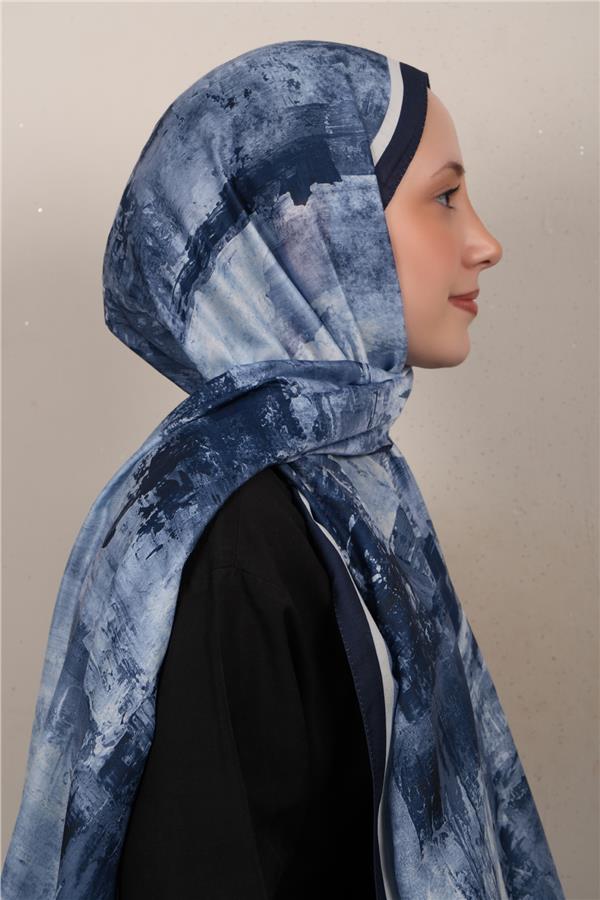 Silk Life Firuze Soft Şal 1523-1
