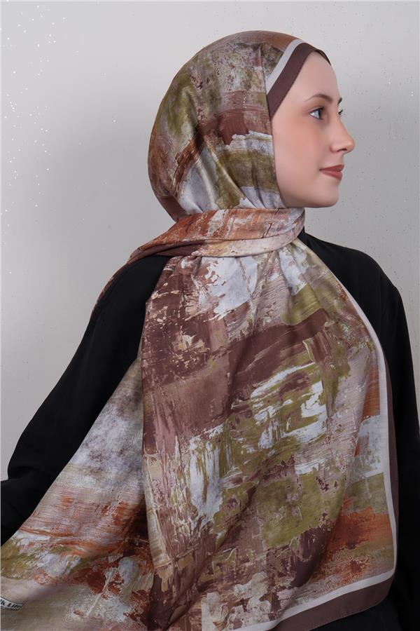 Silk Life Firuze Soft Şal 1523-4