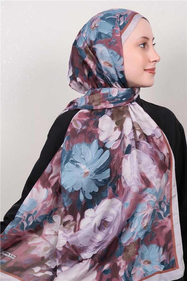 Silk Life Firuze Soft Şal 1524-3