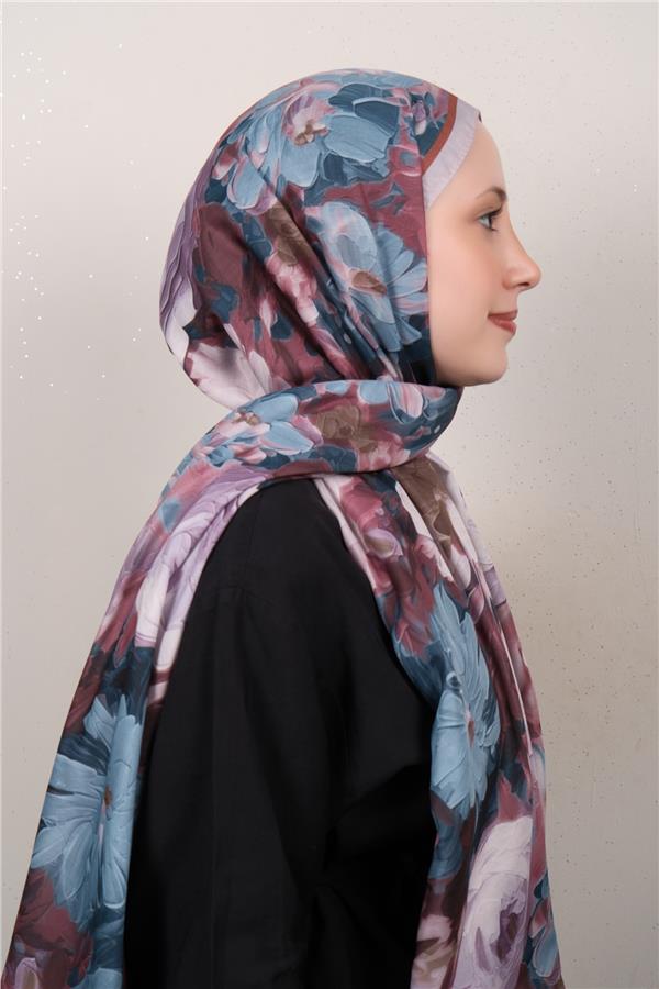 Silk Life Firuze Soft Şal 1524-3