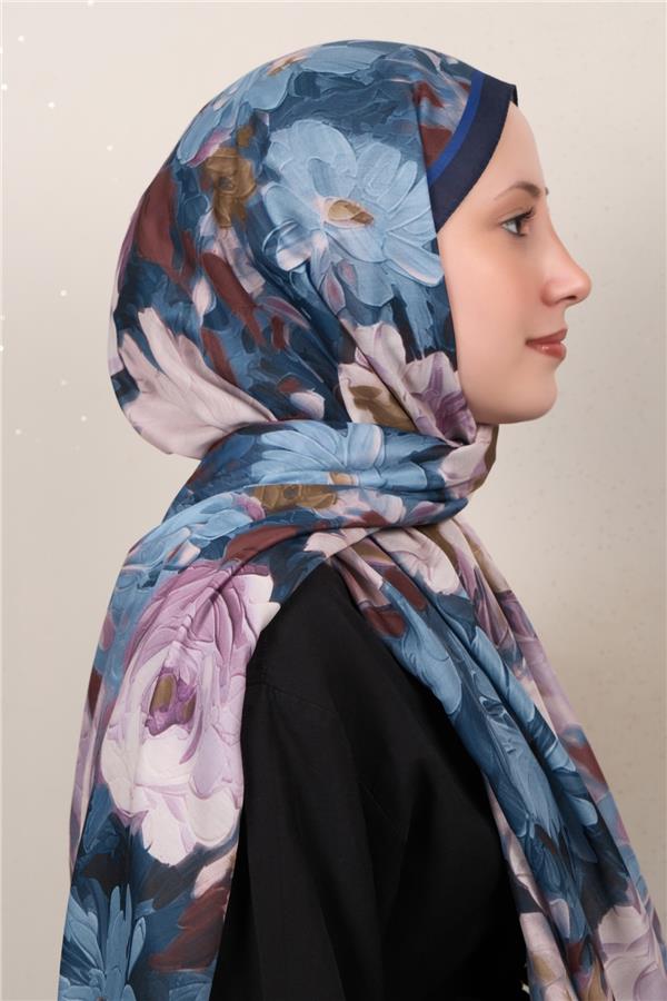Silk Life Firuze Soft Şal 1524-6
