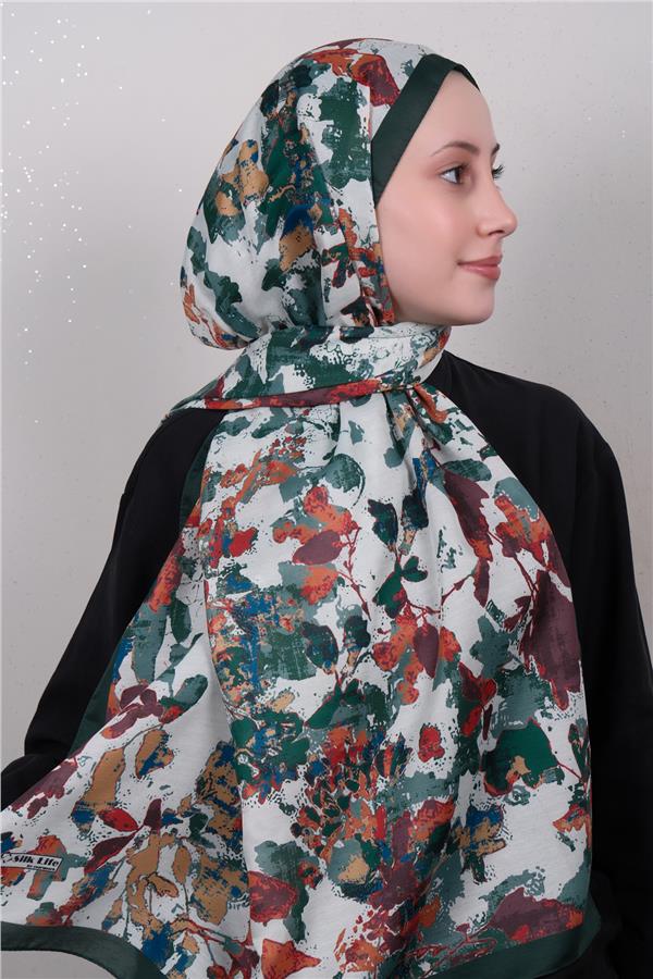 Silk Life Firuze Soft Şal 1525-2