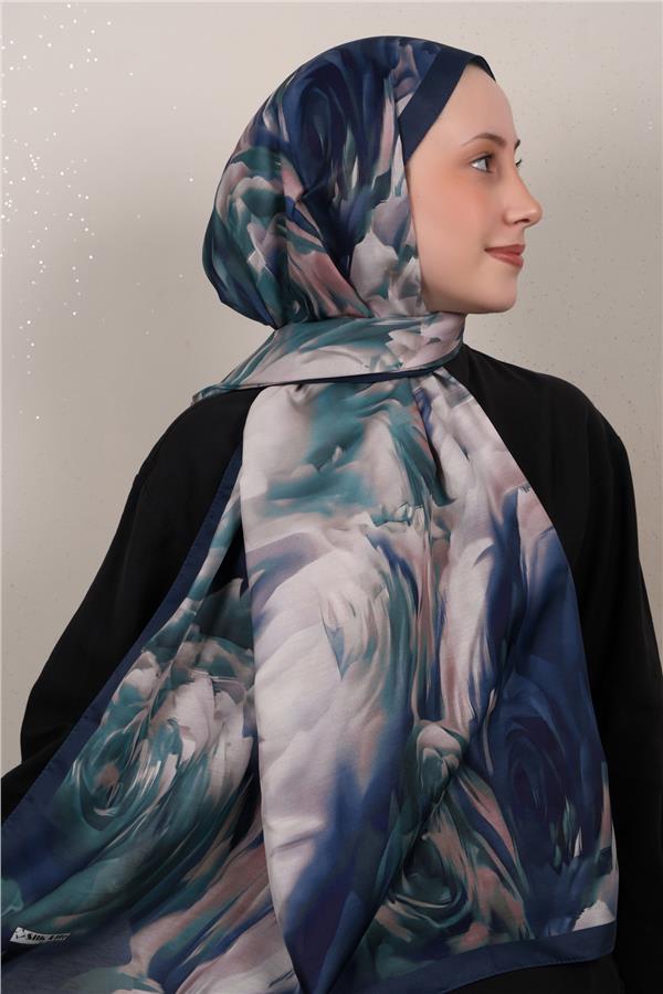 Silk Life Firuze Soft Şal 1526-8