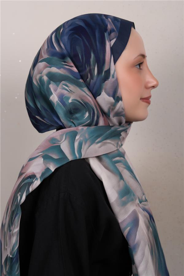 Silk Life Firuze Soft Şal 1526-8