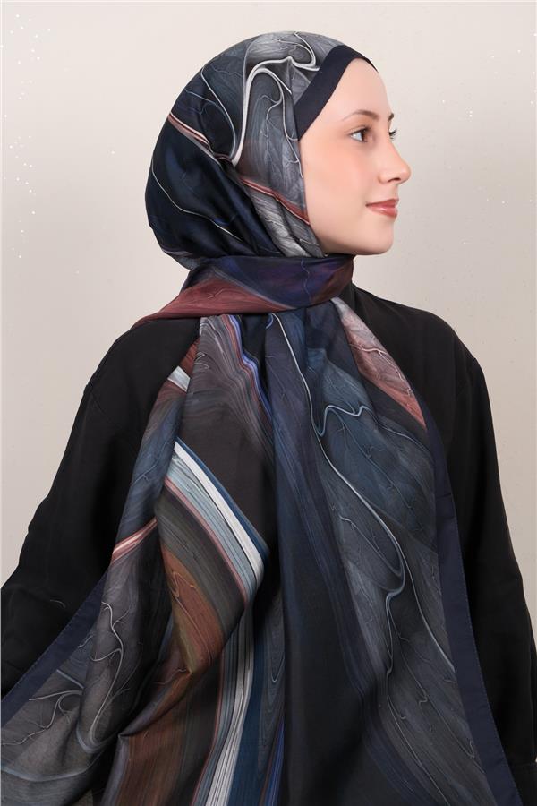 Silk Life Firuze Soft Şal 1527-3