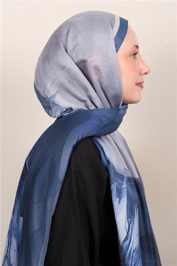 Silk Life Firuze Soft Şal 1528-4