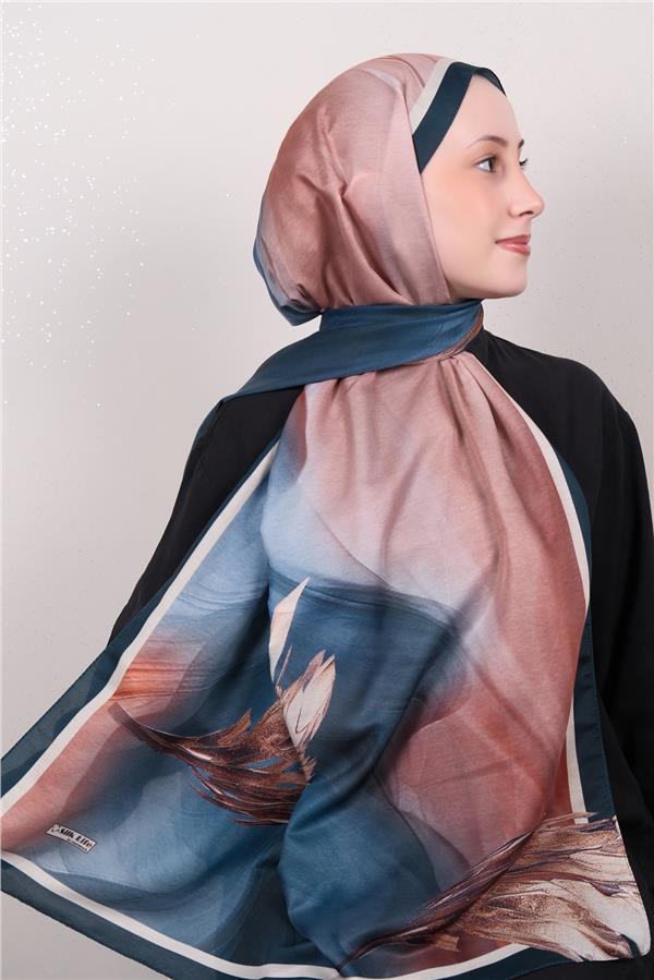 Silk Life Firuze Soft Şal 1528-5