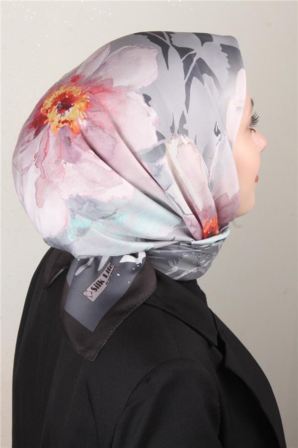 Silk Life Lotus Eşarp 4120-10 Siyah