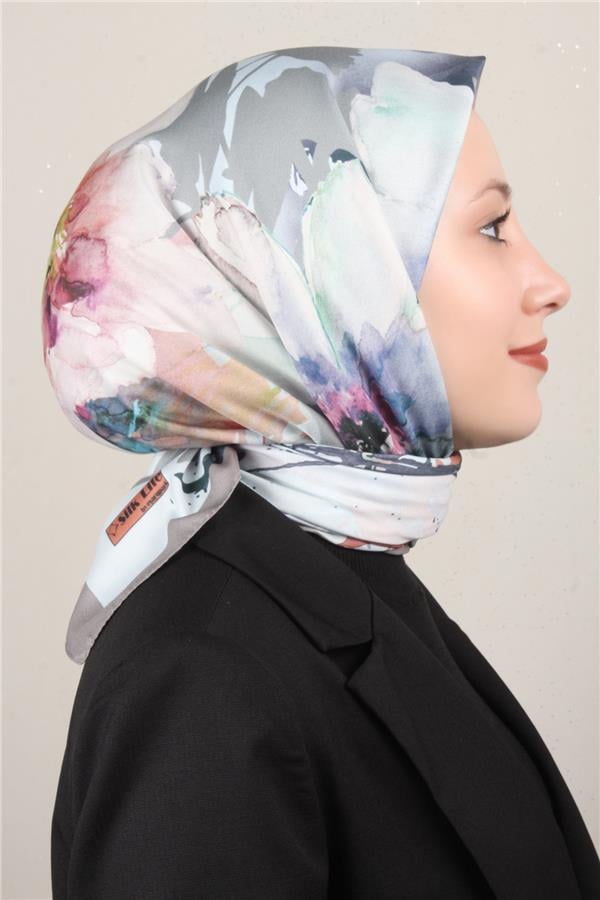 Silk Life Lotus Eşarp 4120-6 Duman