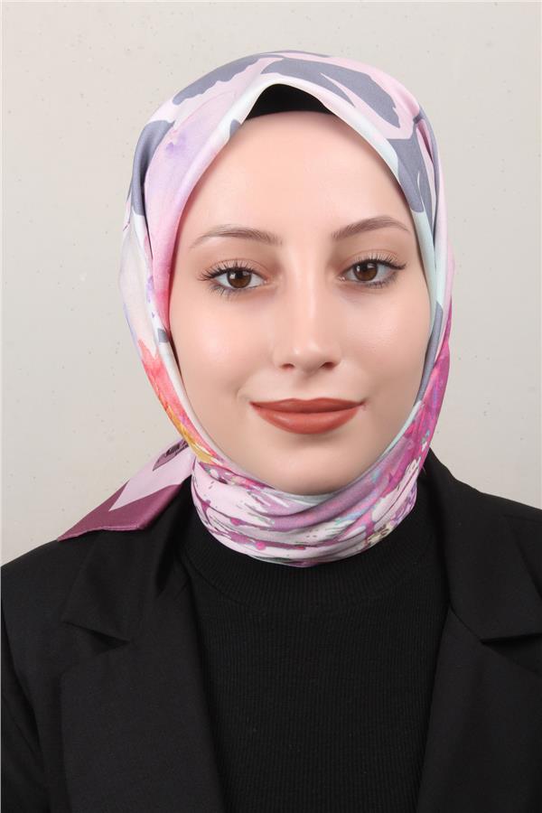 Silk Life Lotus Eşarp 4120-8 Gül Kurusu