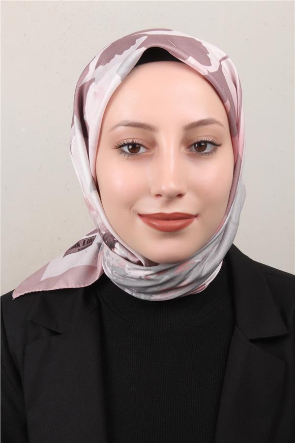 Silk Life Lotus Eşarp 4120-9 Pudra