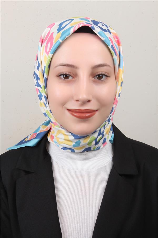 Silk Life Lotus Eşarp 4121-2 Açık Mavi