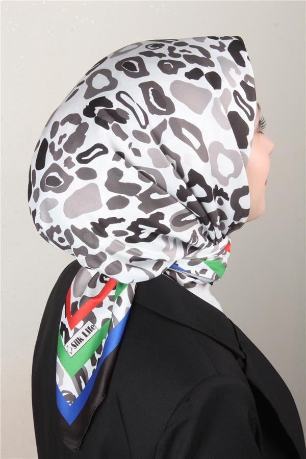 Silk Life Lotus Eşarp 4121-3 Siyah