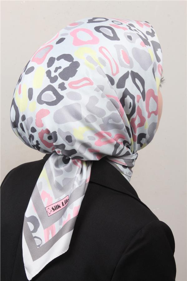 Silk Life Lotus Eşarp 4121-5 Gri