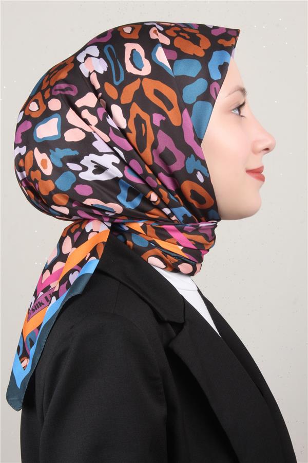 Silk Life Lotus Eşarp 4121-6 Petrol Yeşili