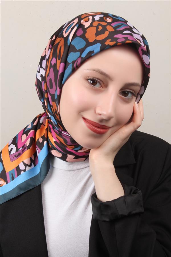 Silk Life Lotus Eşarp 4121-6 Petrol Yeşili