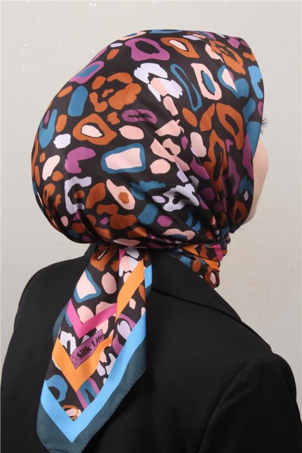 Silk Life Lotus Eşarp 4121-6 Petrol Yeşili