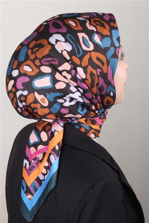 Silk Life Lotus Eşarp 4121-6 Petrol Yeşili