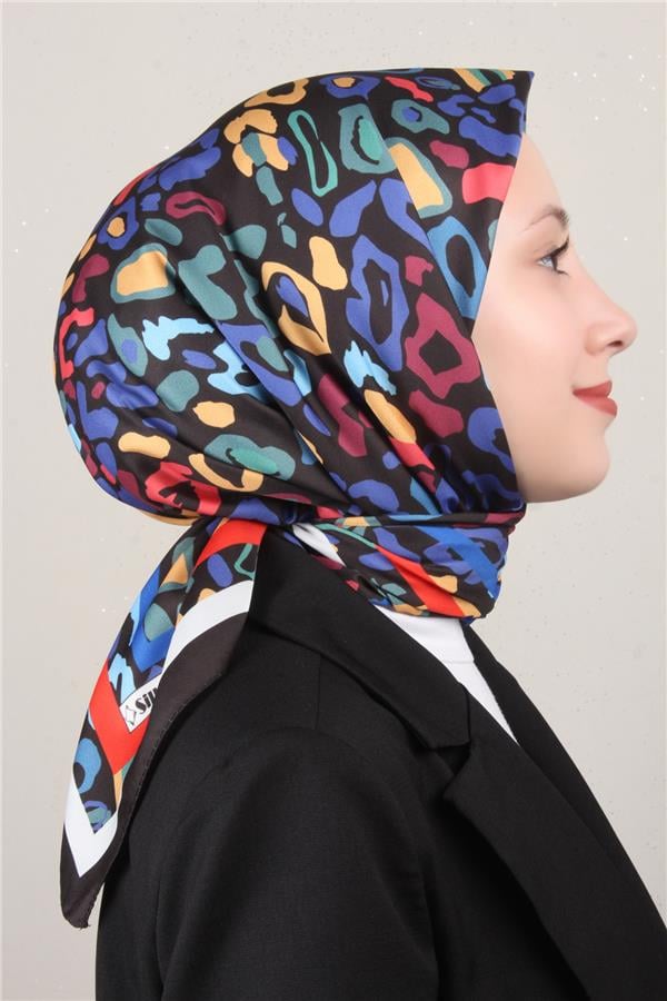 Silk Life Lotus Eşarp 4121-9 Siyah