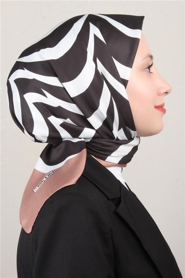 Silk Life Lotus Eşarp 4122-10 Sütlü Kahve