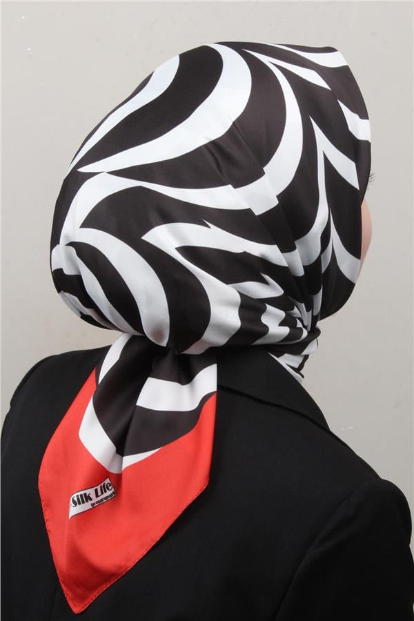 Silk Life Lotus Eşarp 4122-3 Kırmızı