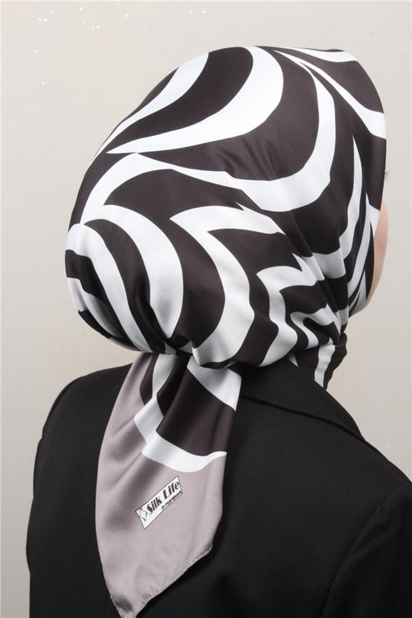 Silk Life Lotus Eşarp 4122-6 Gri