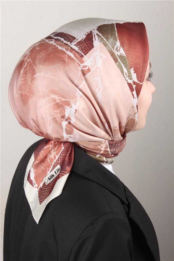 Silk Life Lotus Eşarp 4124-5 Nude 