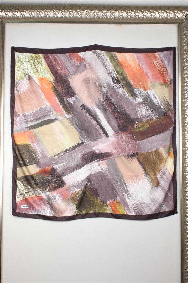 Silk Life Lotus Eşarp 4125-6 Haki