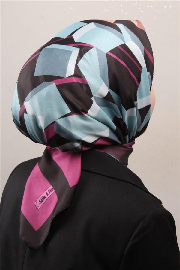 Silk Life Lotus Eşarp 4126-3 Siyah