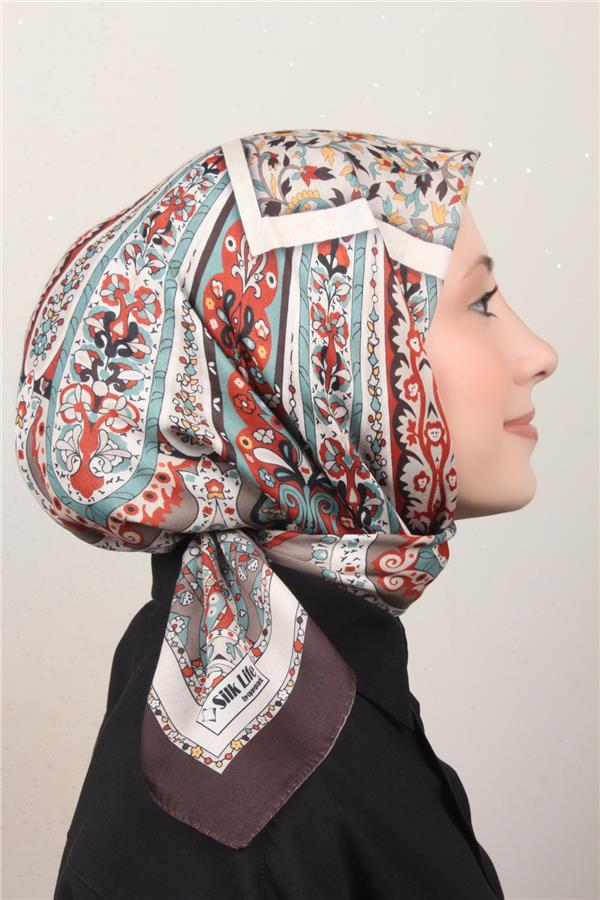 Silk Lıfe Soft Pamuk Eşarp 4127-1 Kahve 
