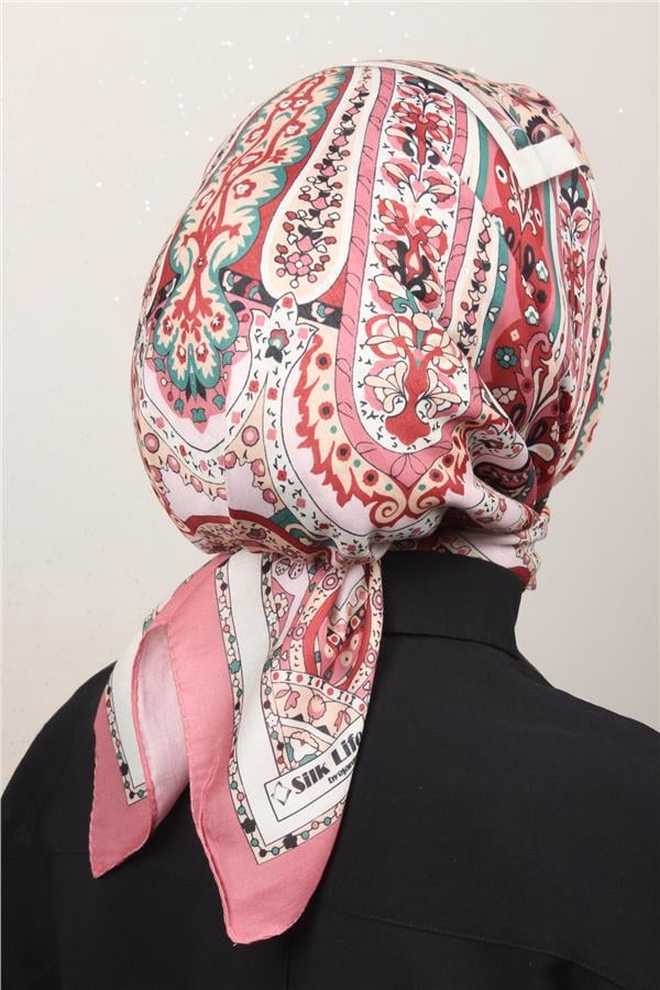 Silk Life Soft Pamuk Eşarp 4127-10 Gül Kurusu 