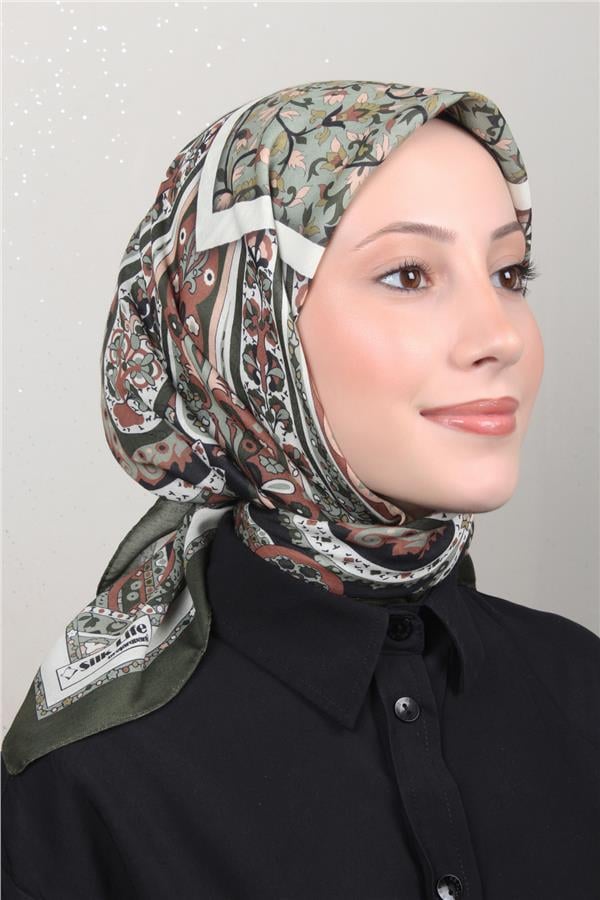 Silk Life Soft Pamuk Eşarp 4127-2 Haki 