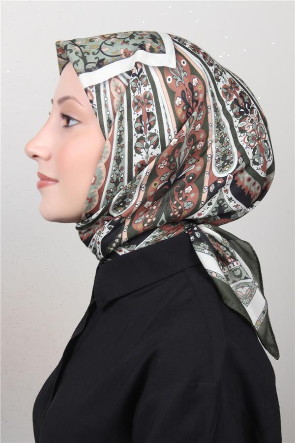 Silk Life Soft Pamuk Eşarp 4127-2 Haki 