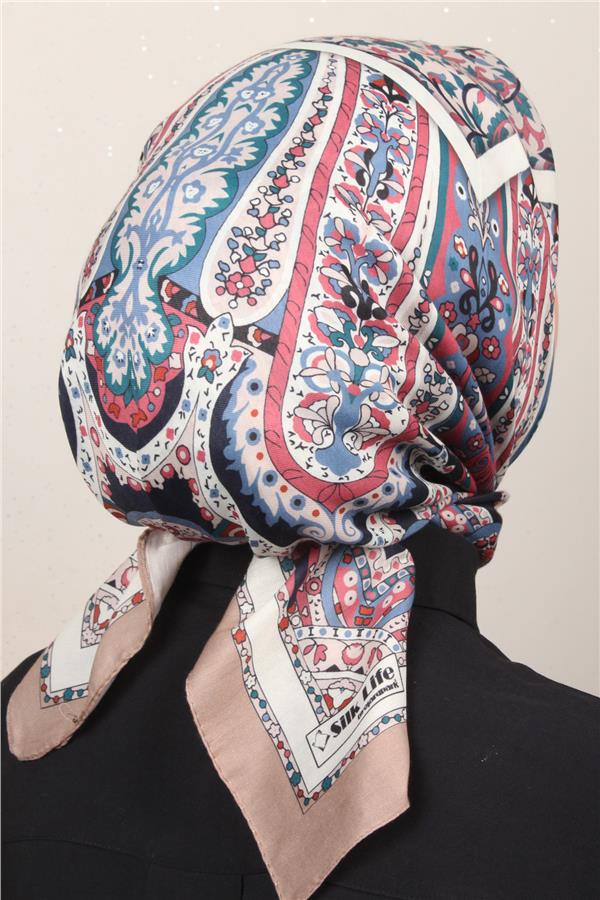 Silk Life Soft Pamuk Eşarp 4127-6 Sütlü Kahve 