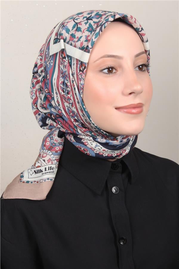 Silk Life Soft Pamuk Eşarp 4127-6 Sütlü Kahve 