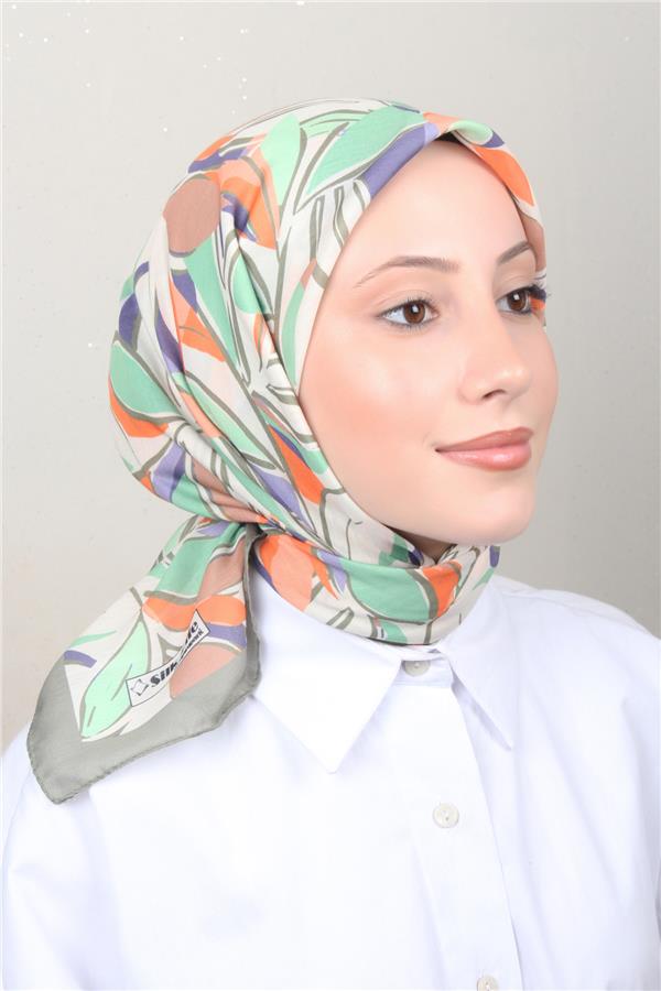 Silk Life Soft Pamuk Eşarp 4128-1 Mint Yeşili 