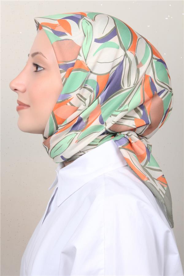 Silk Life Soft Pamuk Eşarp 4128-1 Mint Yeşili 