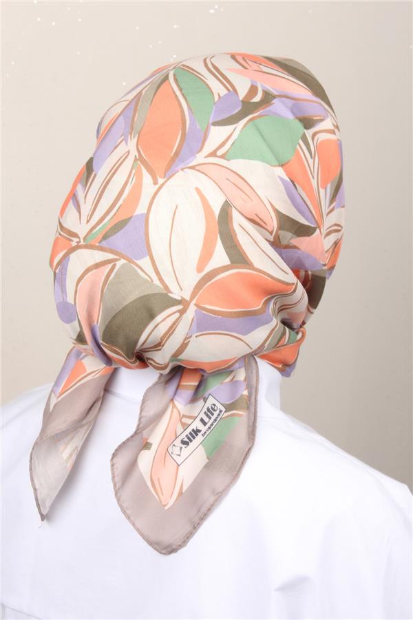 Silk Life Soft Pamuk Eşarp 4128-11 Toprak 