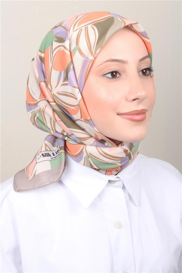 Silk Life Soft Pamuk Eşarp 4128-11 Toprak 