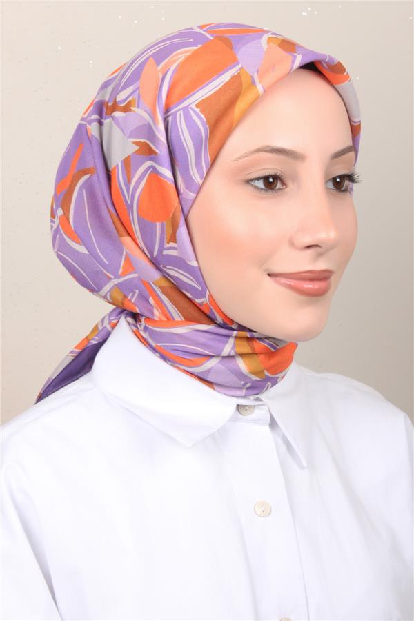 Silk Life Soft Pamuk Eşarp 4128-2 Mor