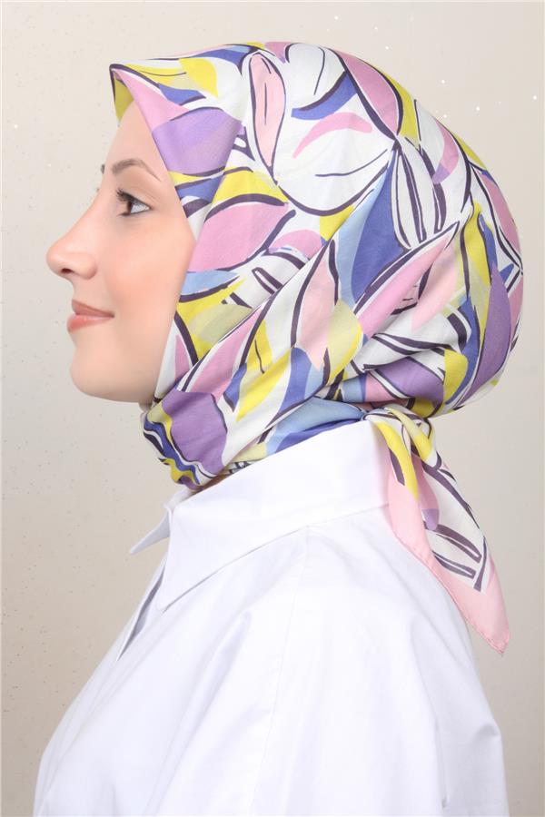 Silk Life Soft Pamuk Eşarp 4128-4 Toz Pembe 