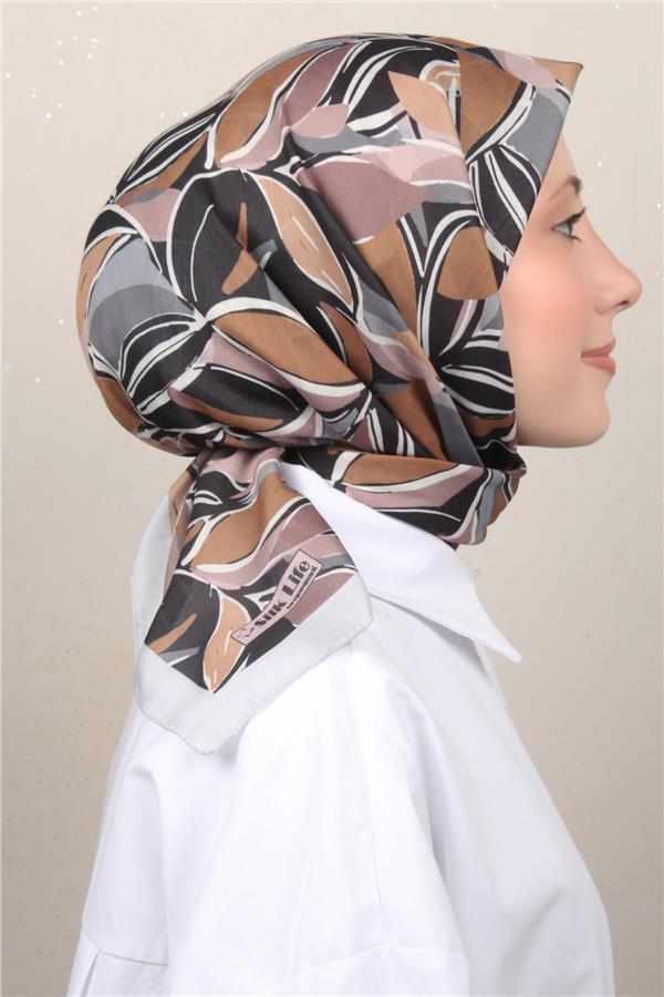 Silk Life Soft Pamuk Eşarp 4128-6 Gri 